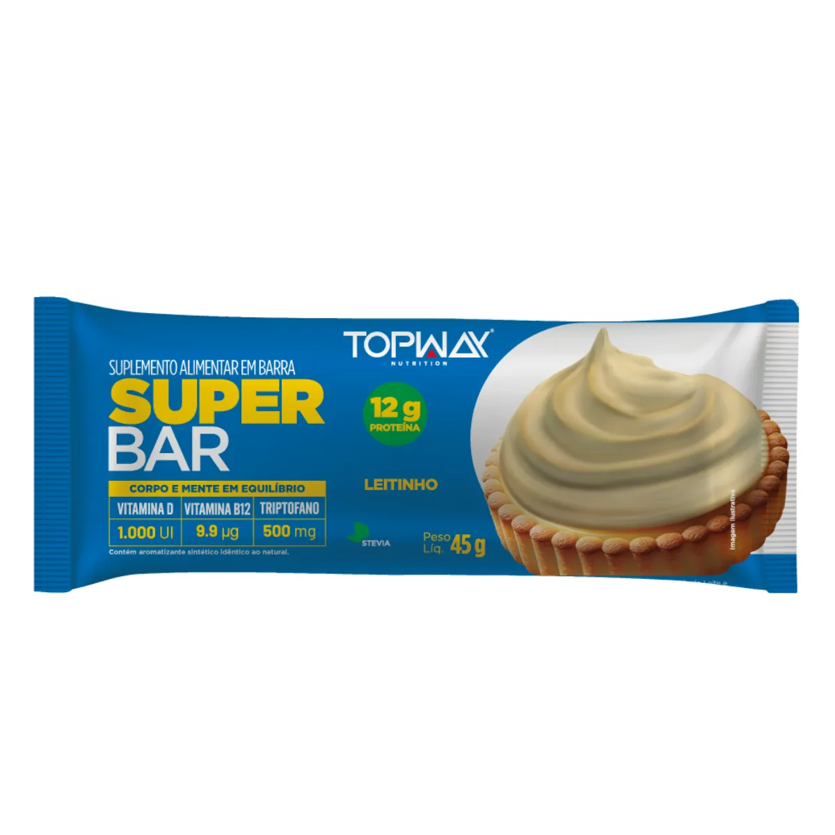 Barra de Proteína Topway Super Bar Leitinho 45g