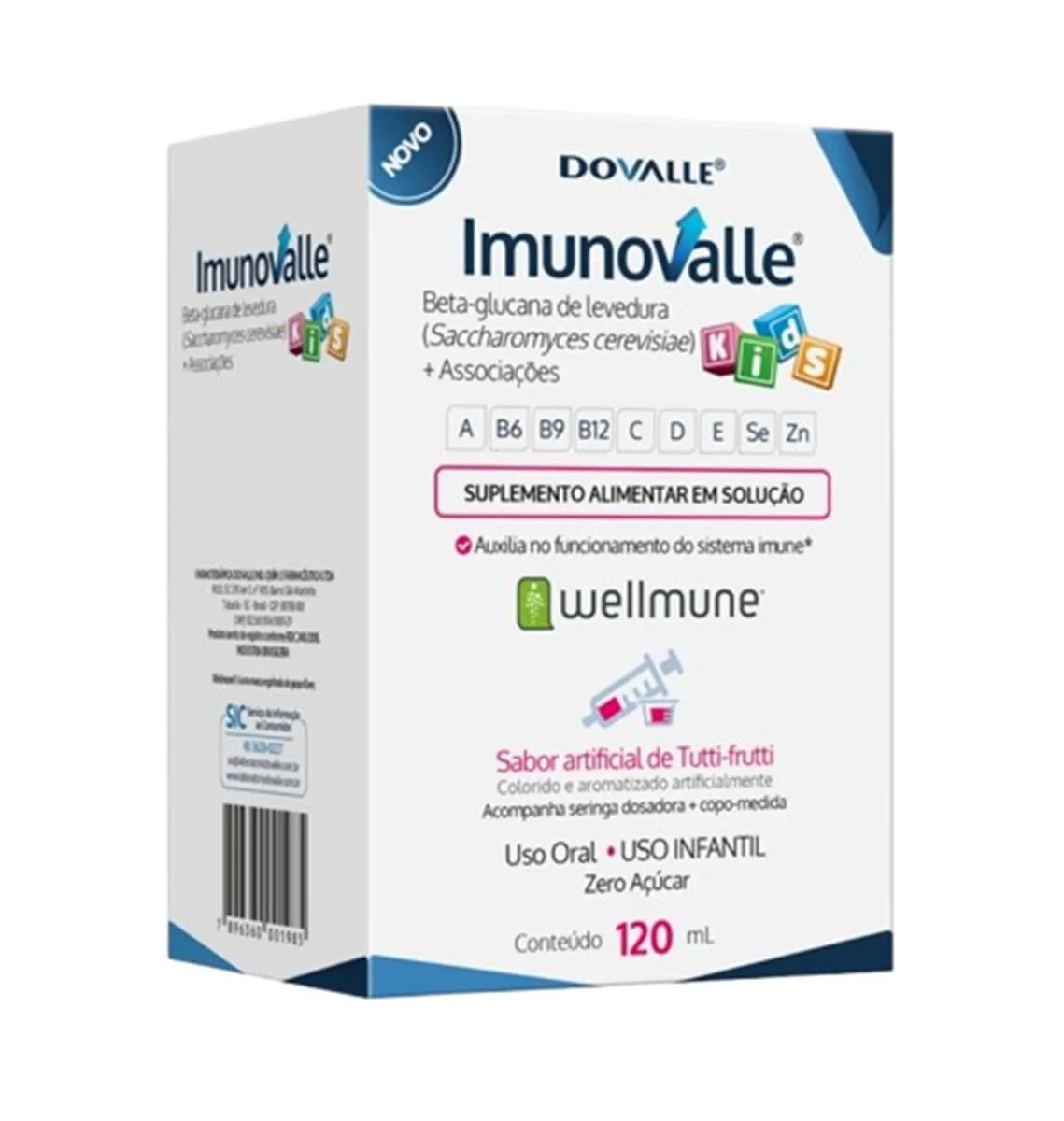 Imunovalle Kids 120ml Sabor Tutti-frutti