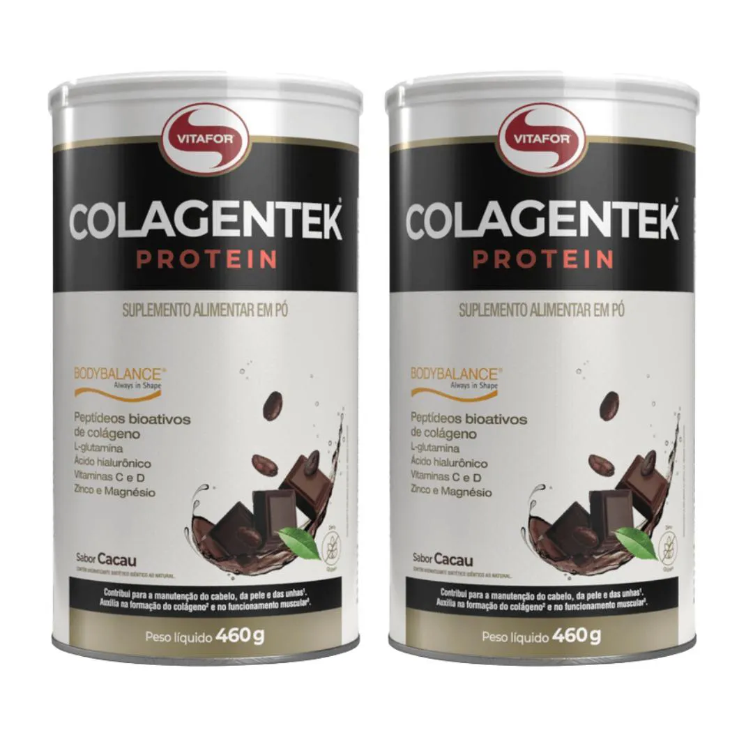Kit 2 Colagentek Protein Bodybalance Cacau - 460g - Vitafor