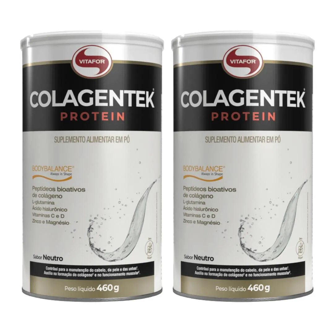 Kit 2 Colagentek Protein Bodybalance Neutro - 460g - Vitafor