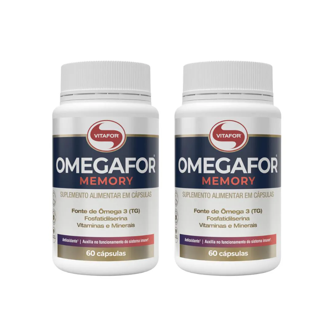 Kit 2 Omegafor Memory - 60 cápsulas - Vitafor