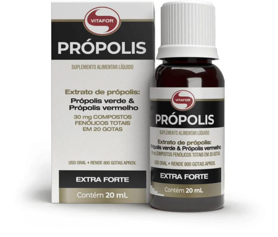 Própolis - 20ml - Extrato de Própolis Verde e Vermelho - Vitafor