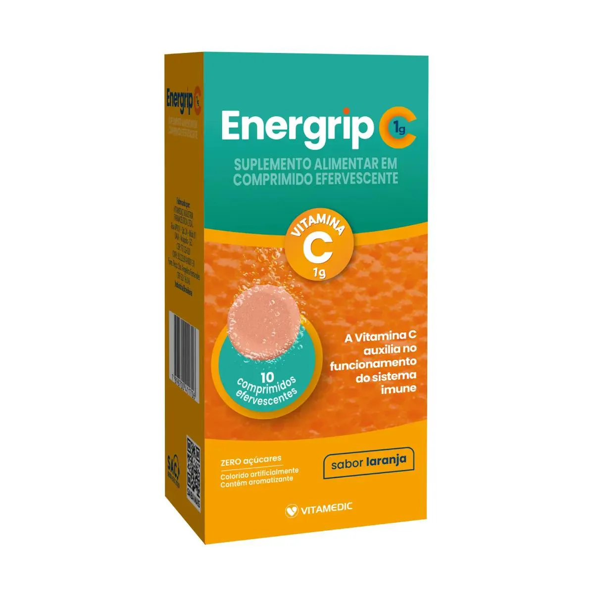 Vitamina C 1g Energrip 10 Cpr Efervescente - Vitamedic