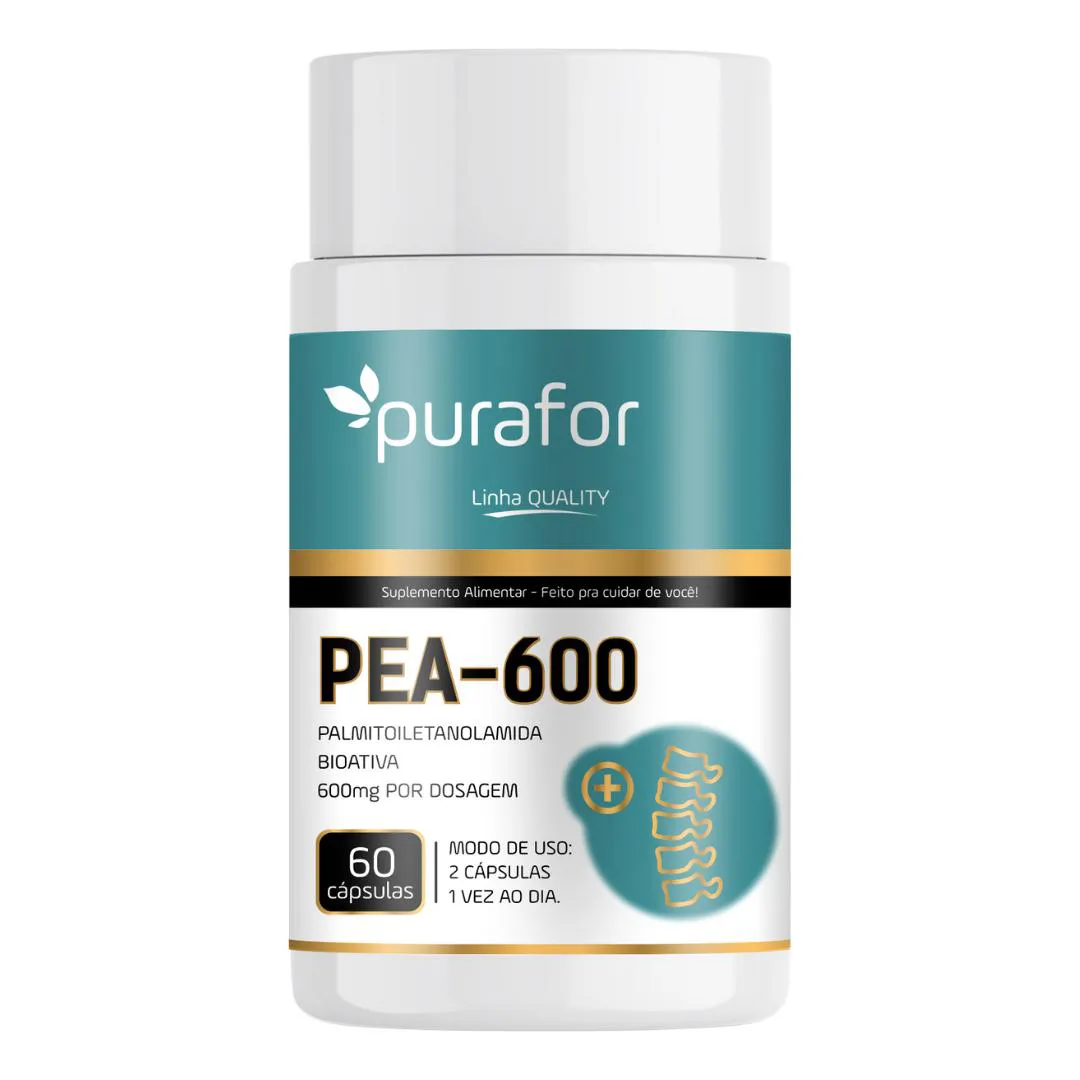 Pea 600 Palmitoiletanolamida Bioativa 600mg Purafor – 60 cápsulas