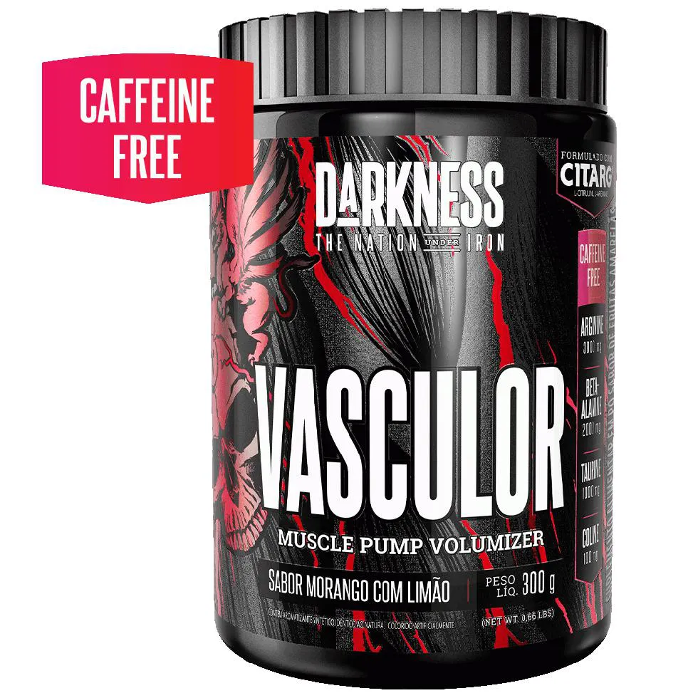 Vasculor (300g) - Sabor: Morango com Limão (sem Cafeína)