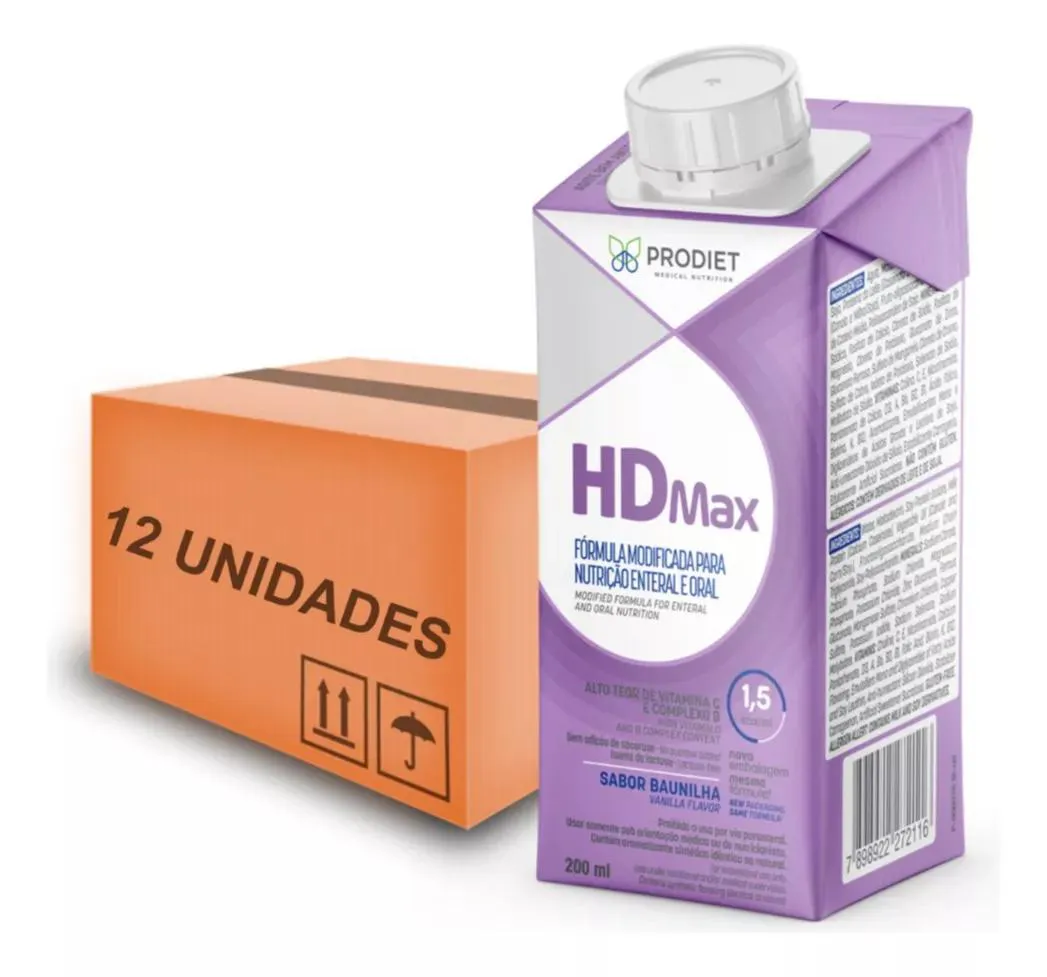Kit 12 Hdmax Baunilha - Tetrapak 200ml