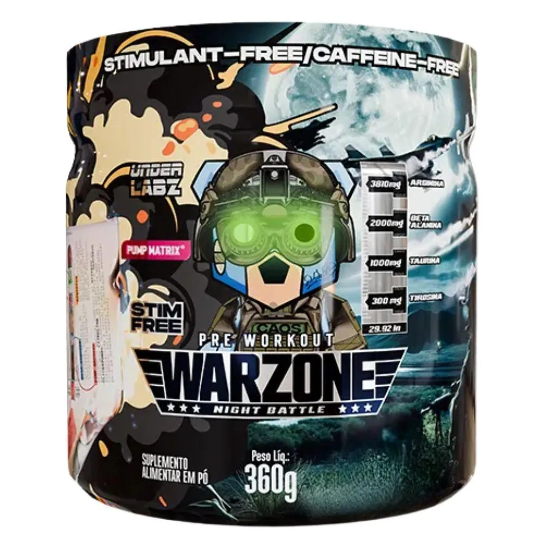 Pré Treino Warzone Nigth Battle S/cafeína Passion Fury 360g - Under Labz