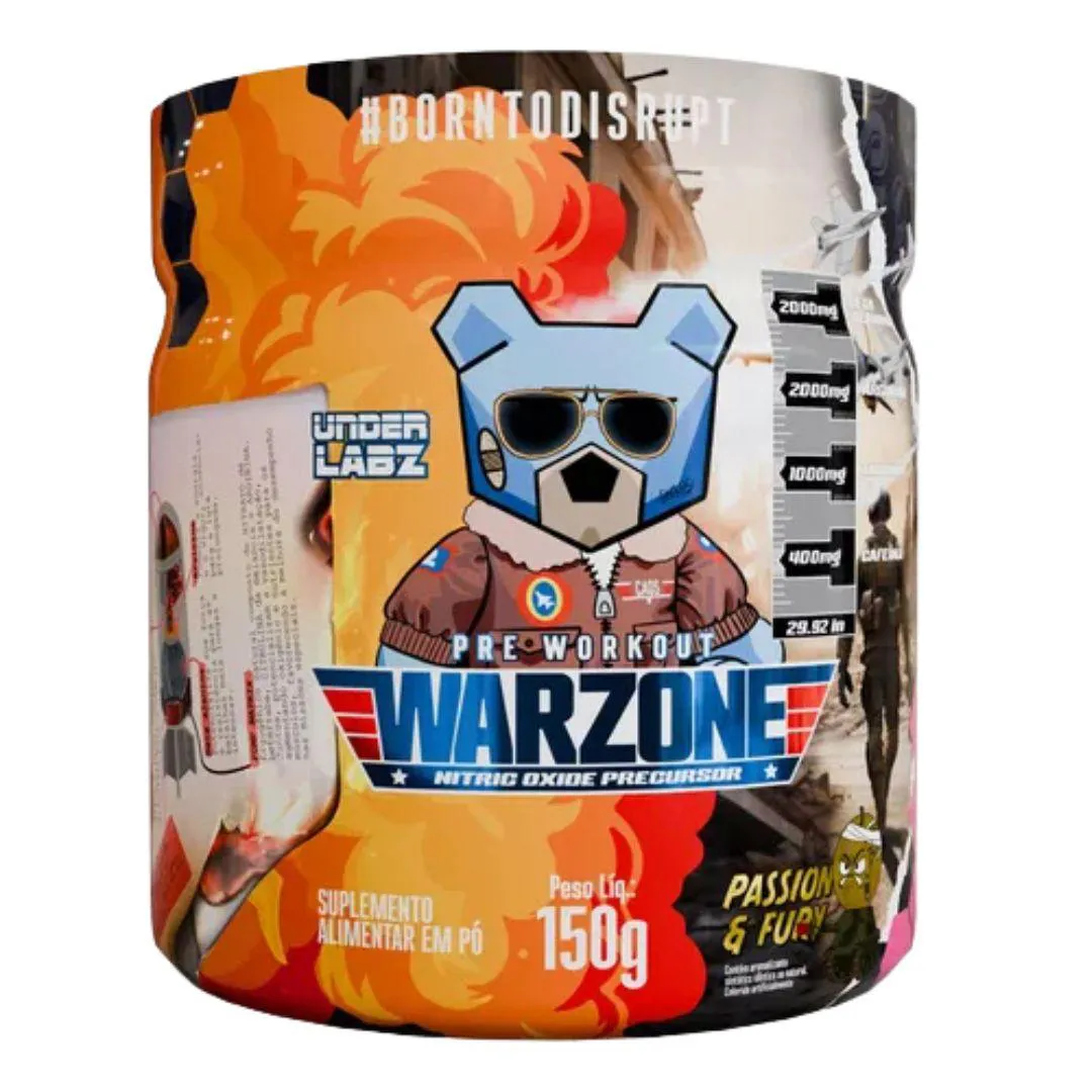 Pré Treino Warzone Passion Fury 150g - Under Labz