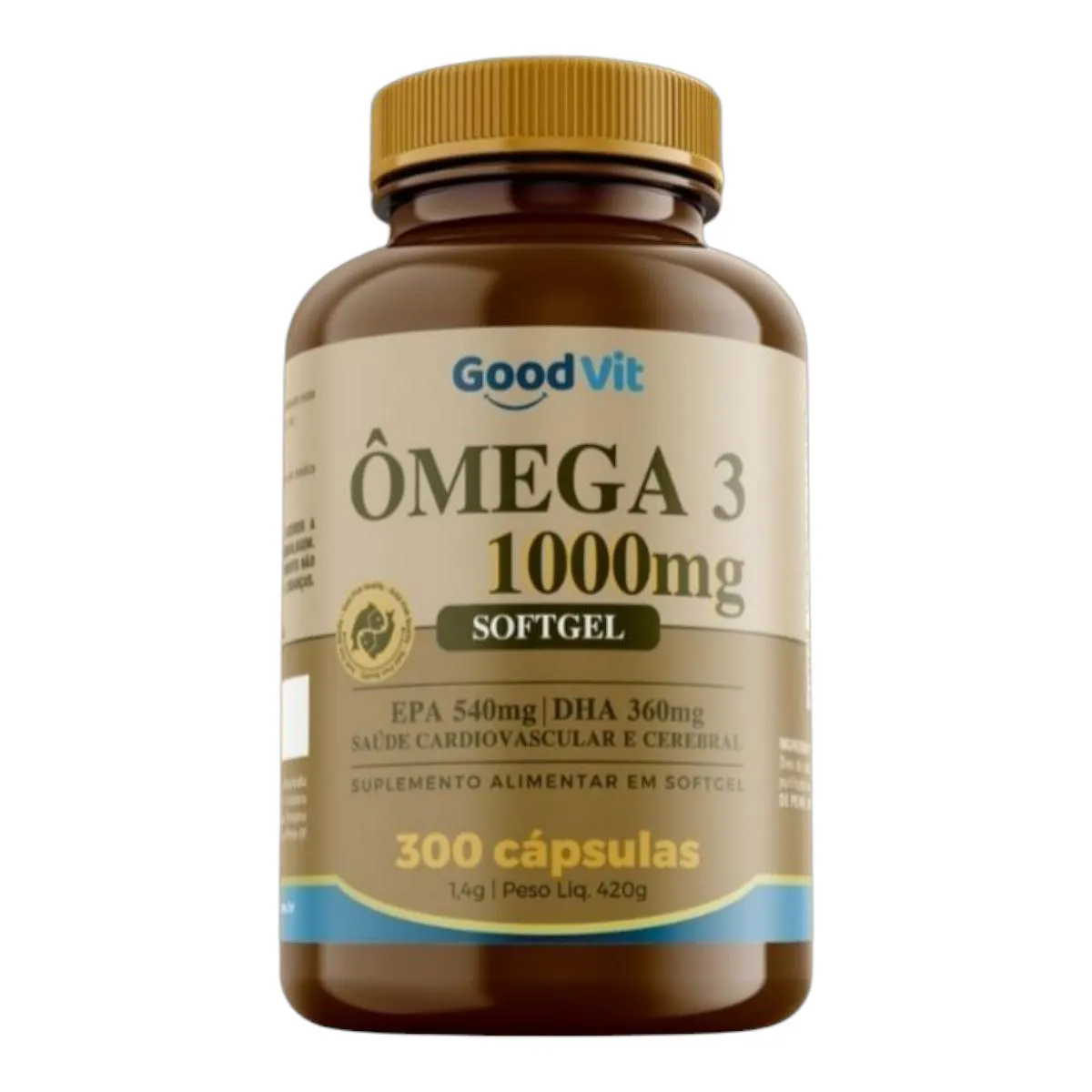 Ômega 3 Epa Dha 300 Cápsulas Good Vit Óleo de Peixe