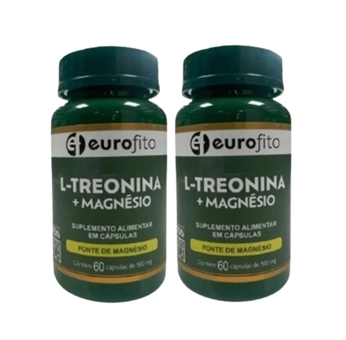 Kit 2 Suplemento L-treonina+magnesio 60 cápsulas - Eurofito
