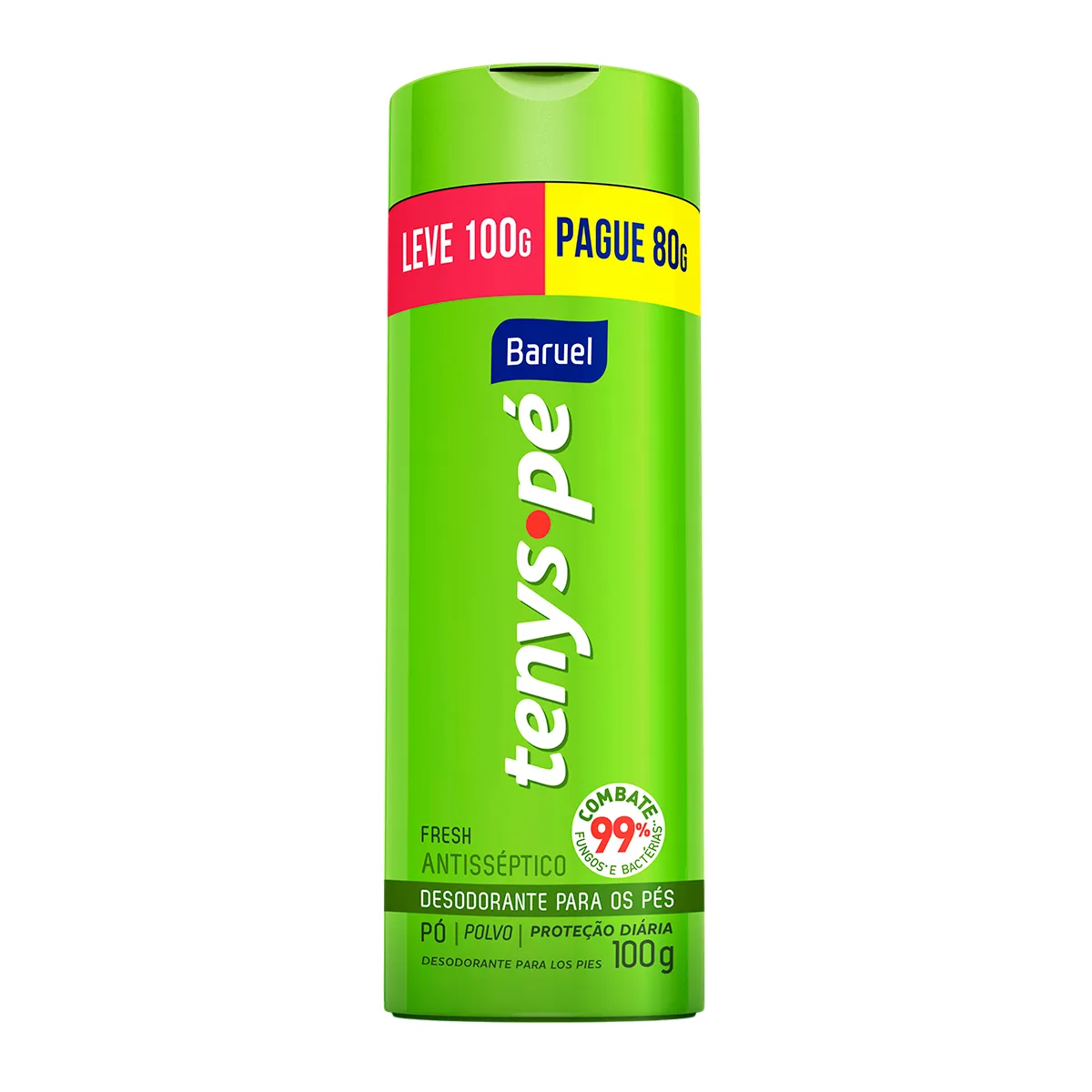 Talco Desodorante para os Pés Tenys Pé Baruel Fresh 100g