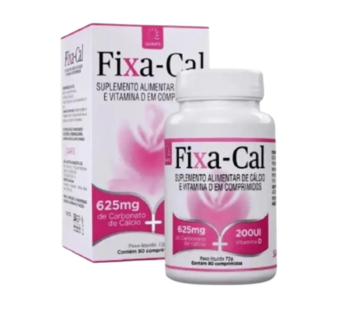 Suplemento Fixa-cal Cálcio 625mg + Vit D 90cpr - Quaris