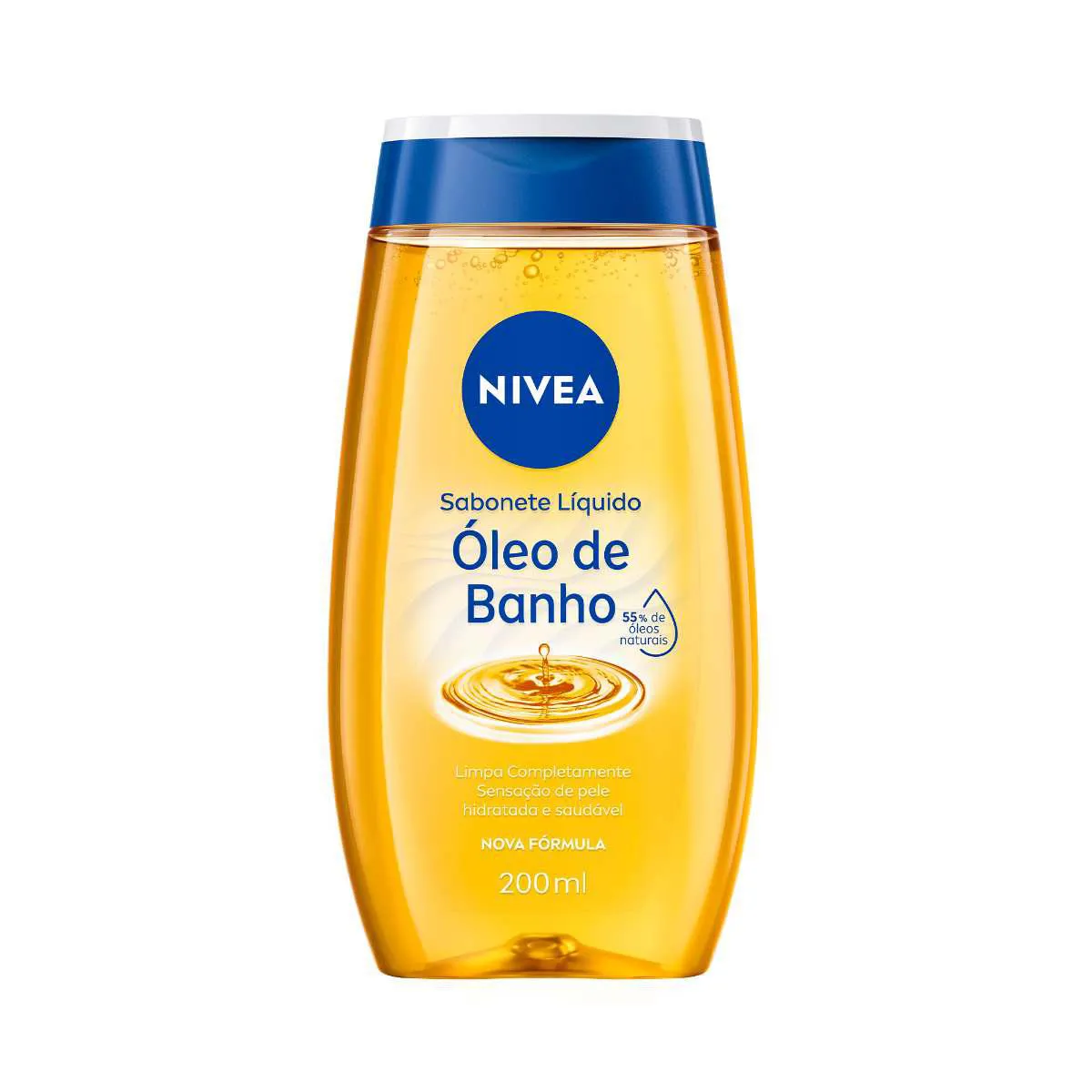 Kit Nivea Esfoliante Corporal para Banho 200ml + Sabonete Líquido Corporal Óleo de Banho 200ml