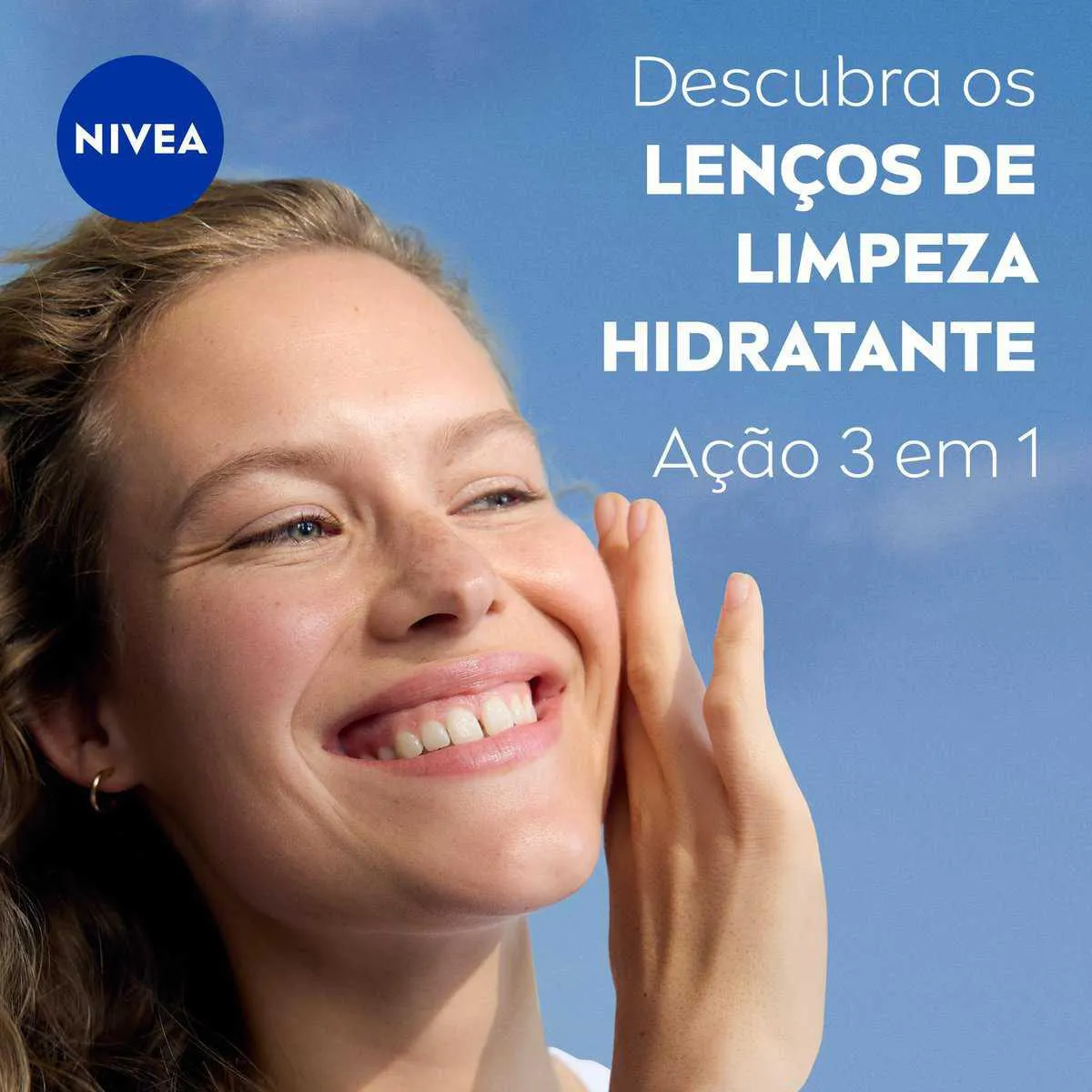 Lenço De Limpeza Facial Nivea 3 Em 1 Ação Hidratante 25 unidades