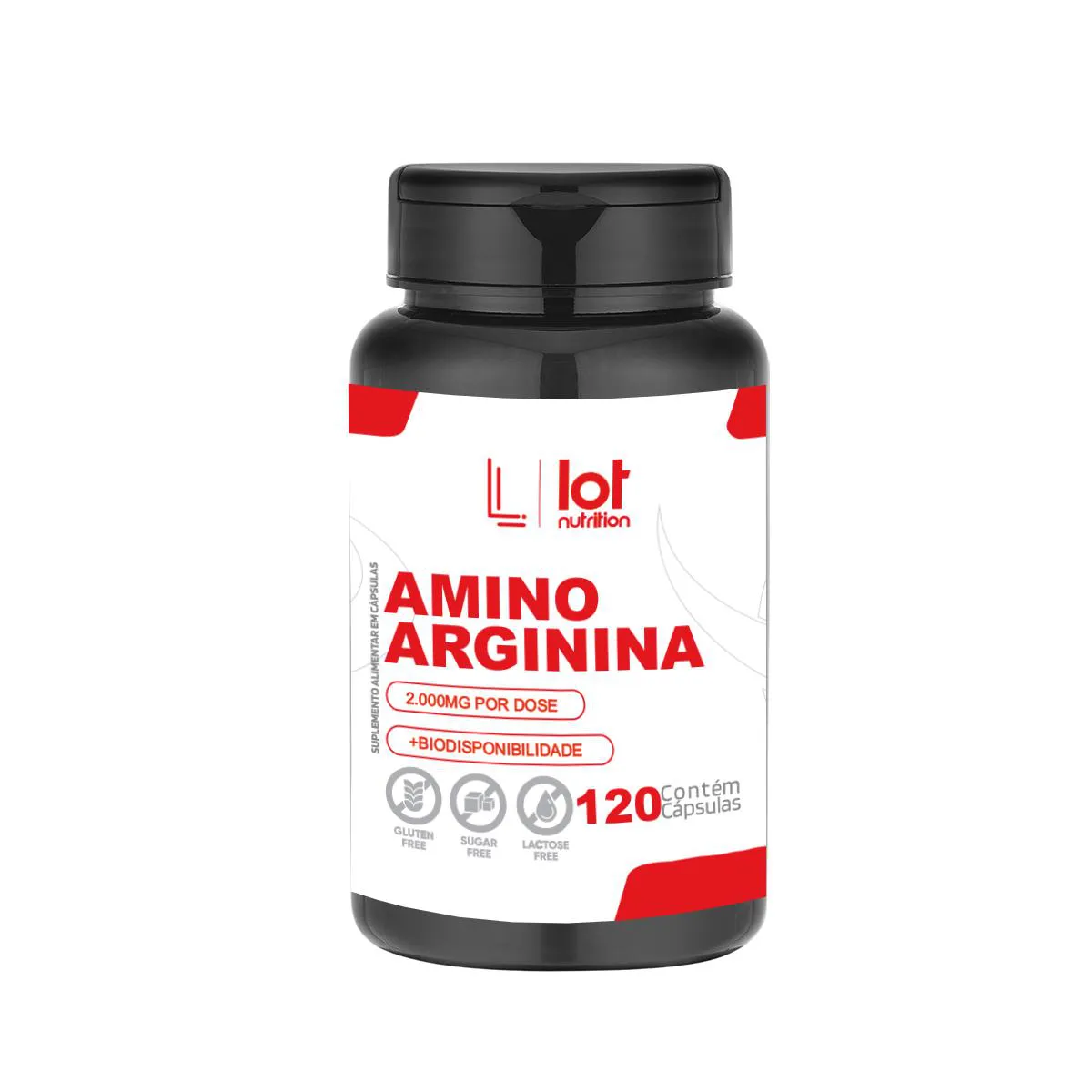 Arginina 2000mg 120 cápsulas Vasodilatação Força Muscular