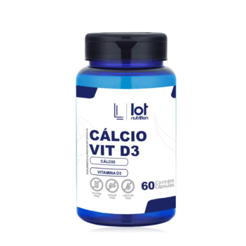 Cálcio 600mg Vit D3 2.000ui 60 cápsulas Ossos Fortes Imunidade