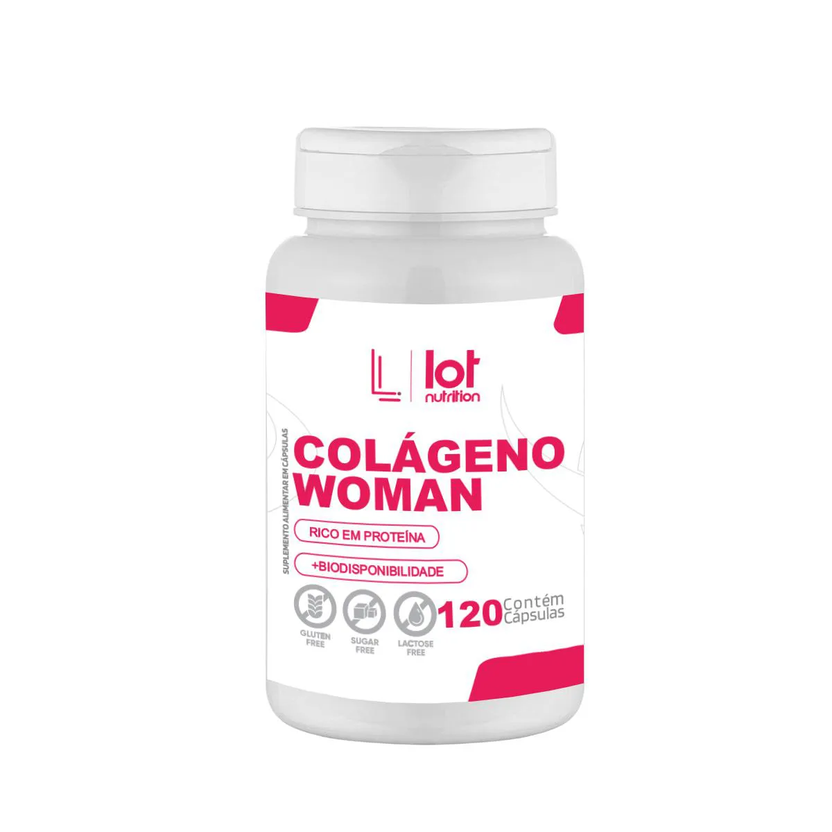 Colágeno Woman 120 cápsulas Cabelos Fortes Unhas Pele Saudável