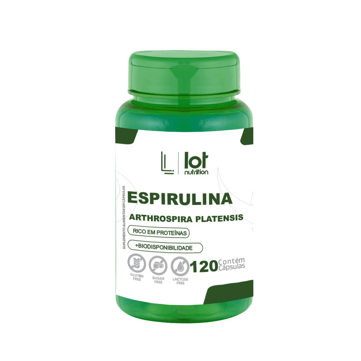Espirulina 500mg 120 cápsulas Detox Natural Imunidade Clorofila
