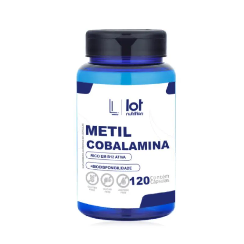 Metilcobalamina 120 cápsulas B12 Ativa Energia Sistema Nervoso