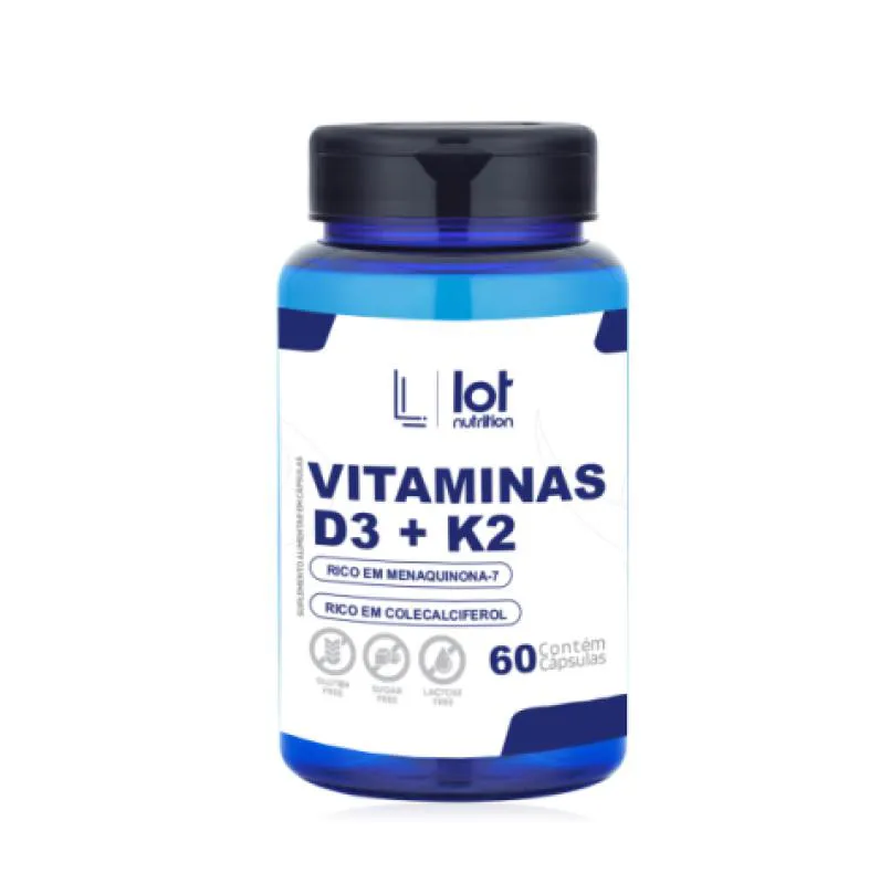 Vitamina D3 2.000ui + K2mk7 60 cápsulas Absorção D+k