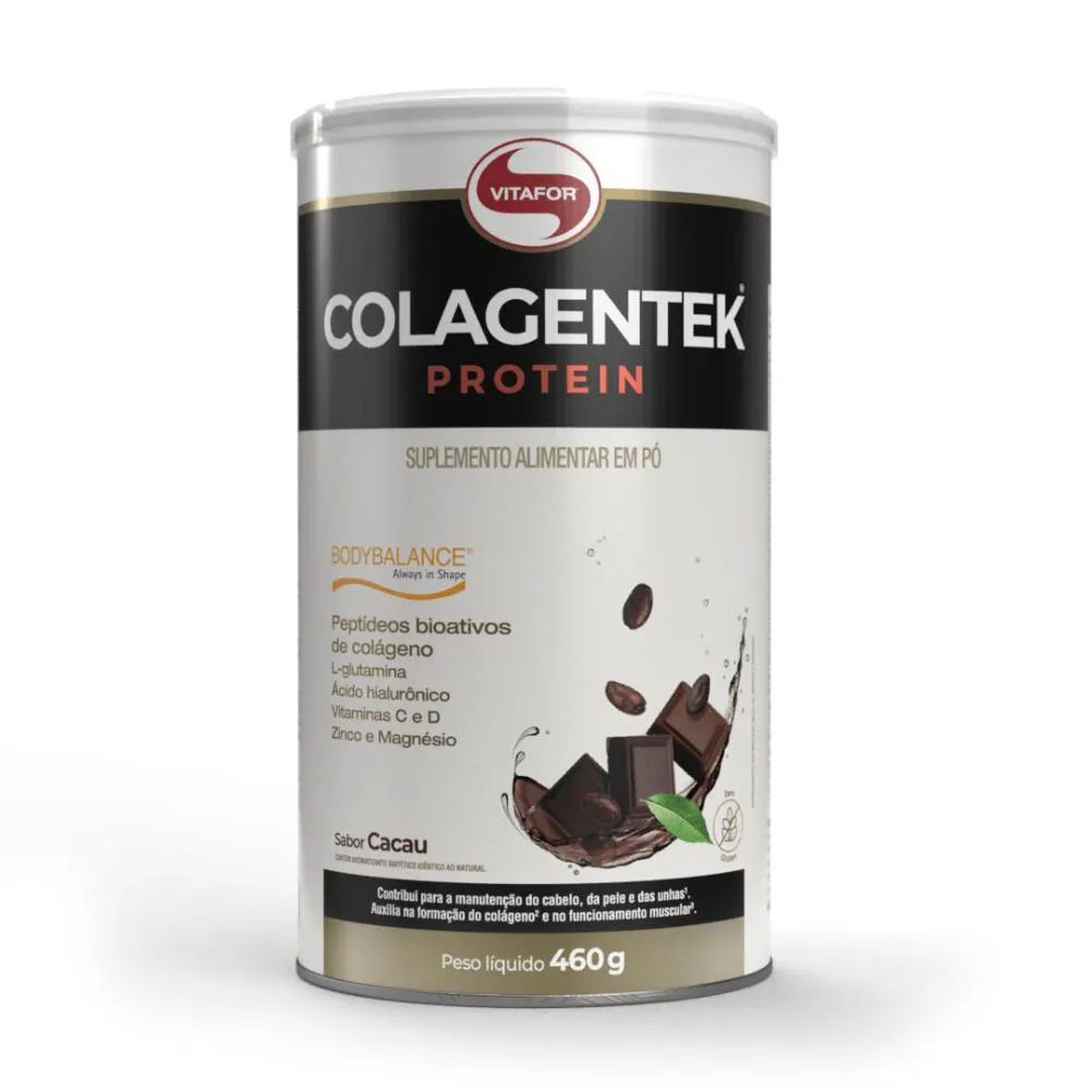 Colagentek Protein 460g Lata Cacau Vitafor