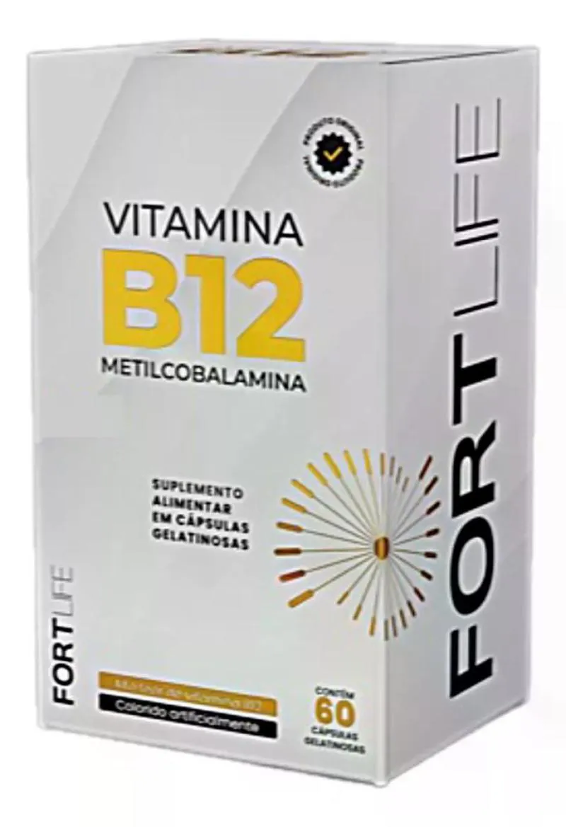 Vitamina B12 Metilcobalamina 300mg 60 cápsulas Fortlife