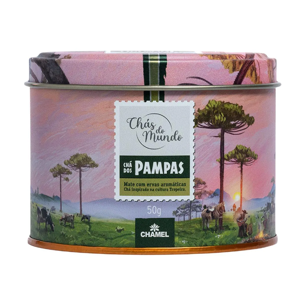 Chás do Mundo Pouch Chá Pampas Lata 50g – Chamel