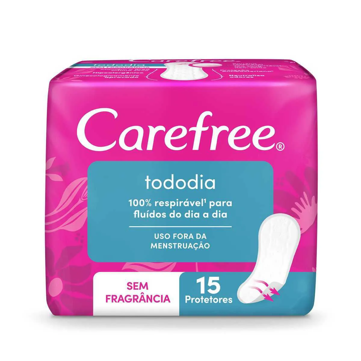 Protetor Diário Carefree Todo Dia Sem Perfume 15 unidades