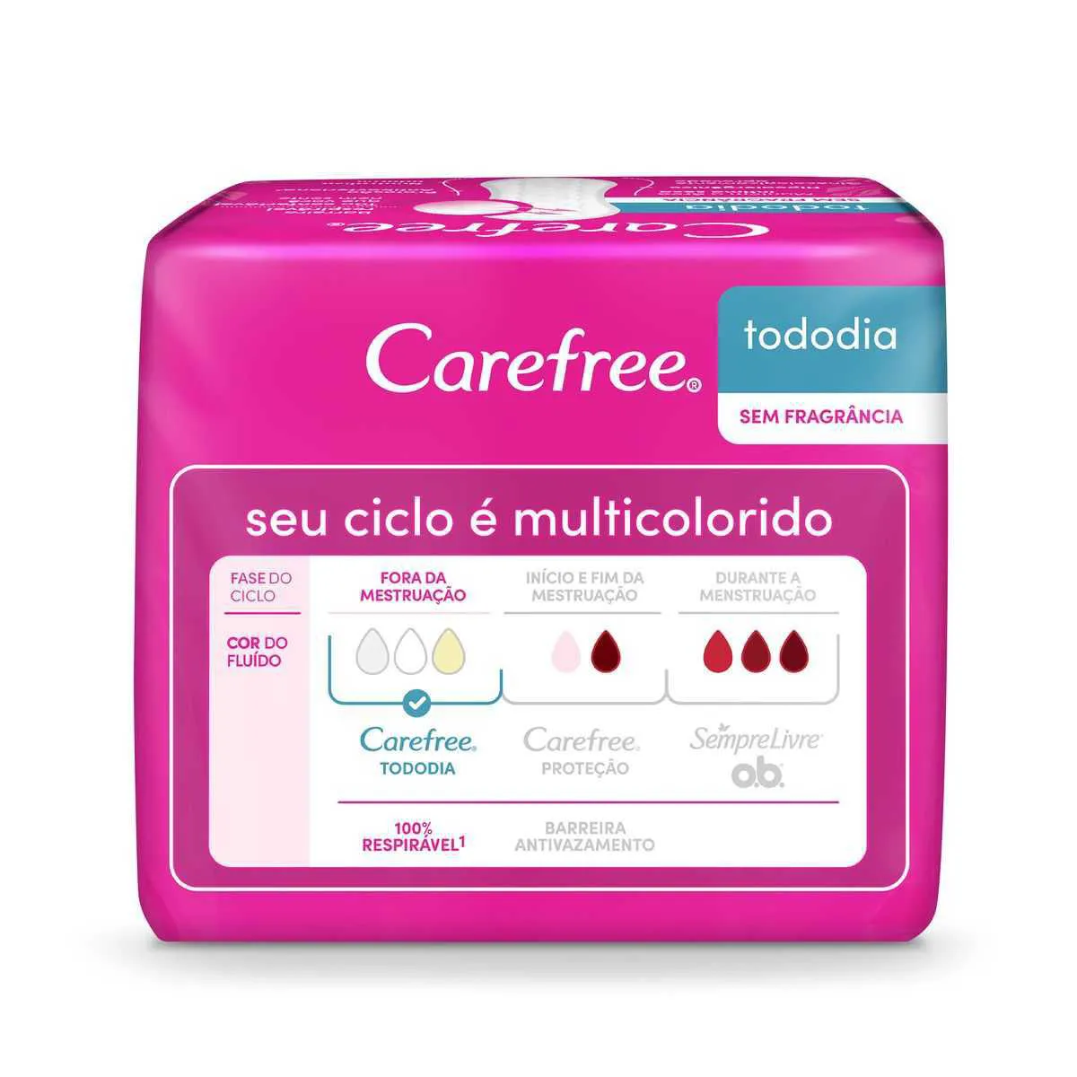 Protetor Diário Carefree Todo Dia Sem Perfume 15 unidades