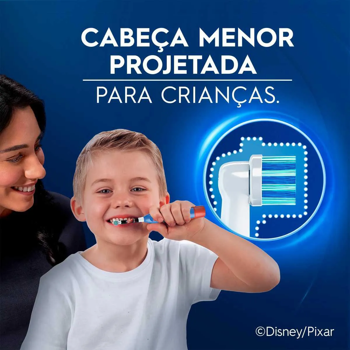 Escova de Dente Elétrica Oral-B Infantil Macia 3+ Anos Disney Pixar Carros com 1 unidade + 2 pilhas AA