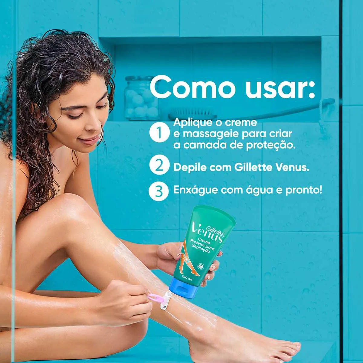 Creme Protetor para Depilação Gillette Venus Suavidade e Maciez 150ml