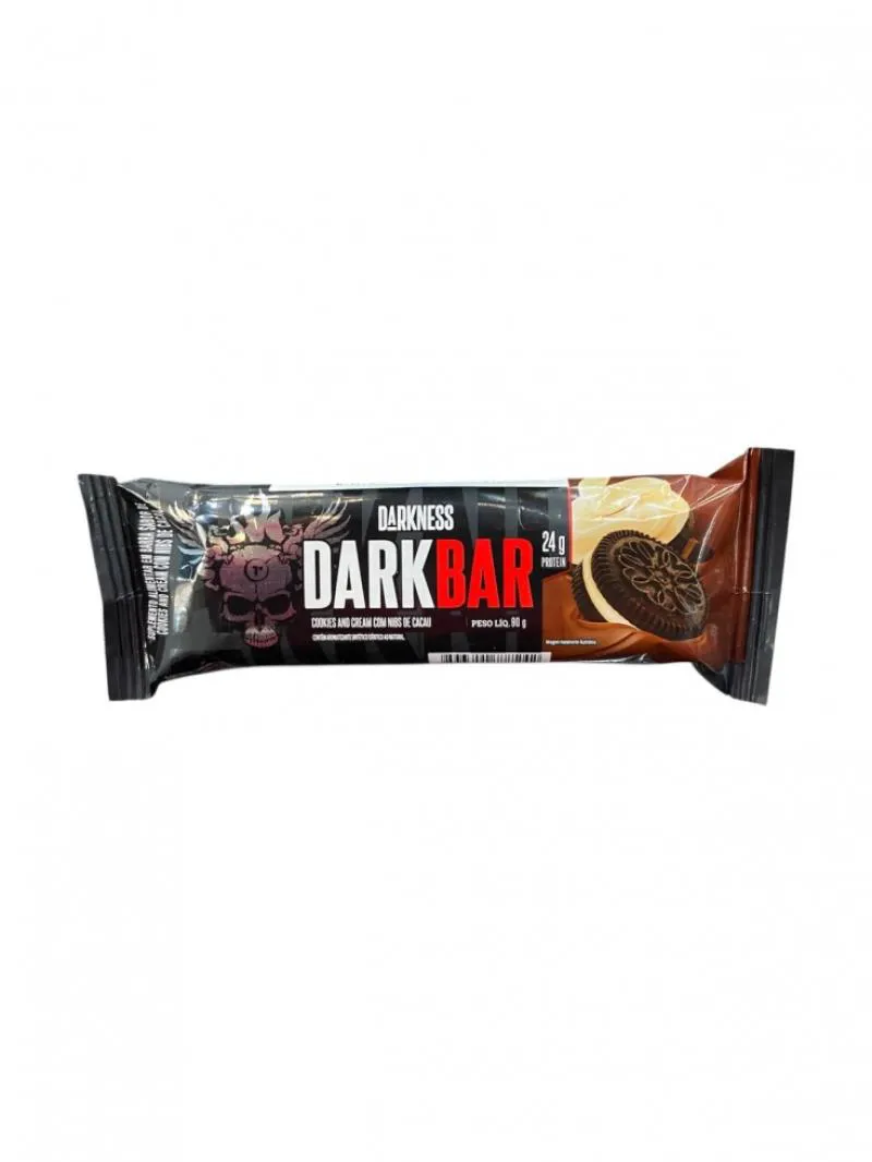 Dark Bar (90G) - Nova Embalagem - Sabor: Cookies And Cream com Nibs de Cacau