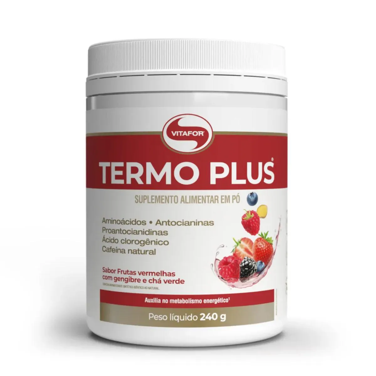 Termo Plus 240G Frutas Vermelhas e Chá Verde Vitafor