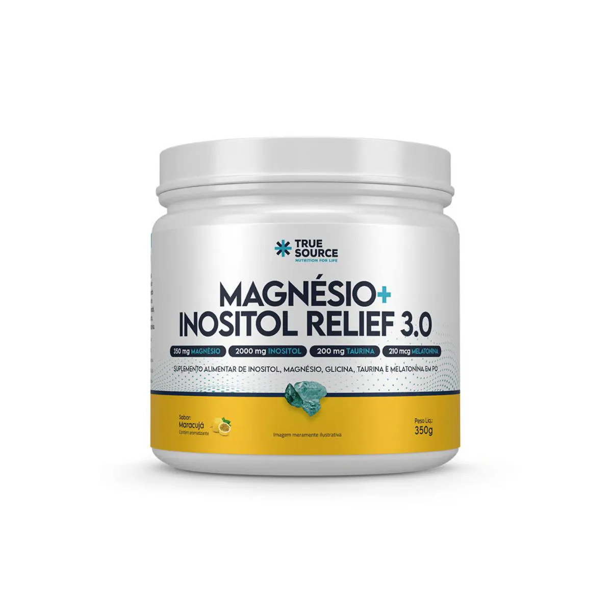 Magnésio+Inositol Relief 3.0 Maracujá 350g True Source