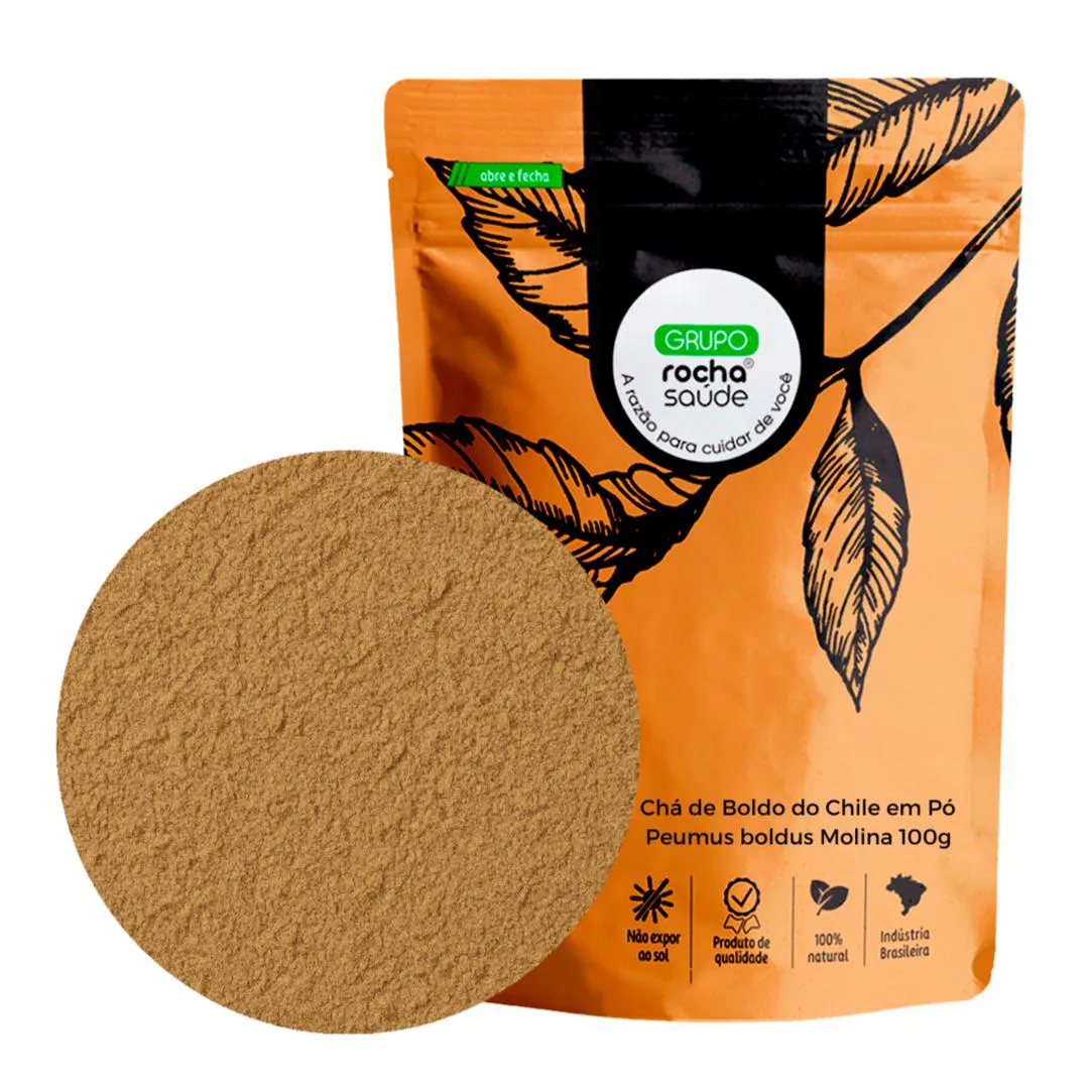 Chá de Boldo do Chile em Pó Peumus Boldus Molina 100G