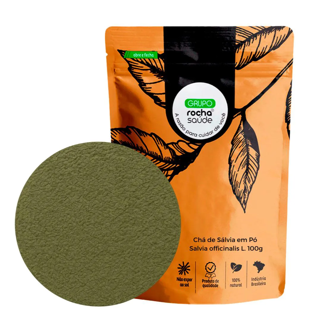Chá de Sálvia em Pó Salvia Officinalis L. 100G