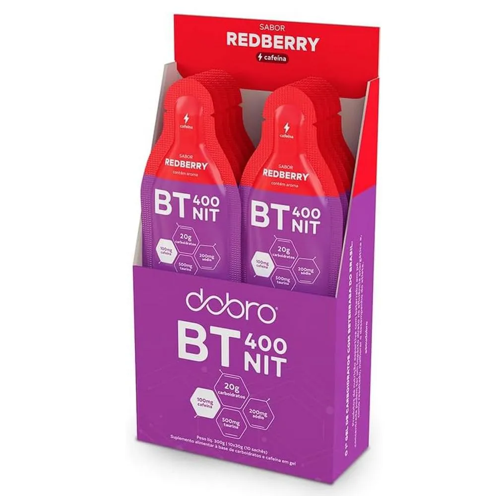 Bt Nitrato Gel Dobro Redberry com Cafeína (10 Sachês) - Dobro