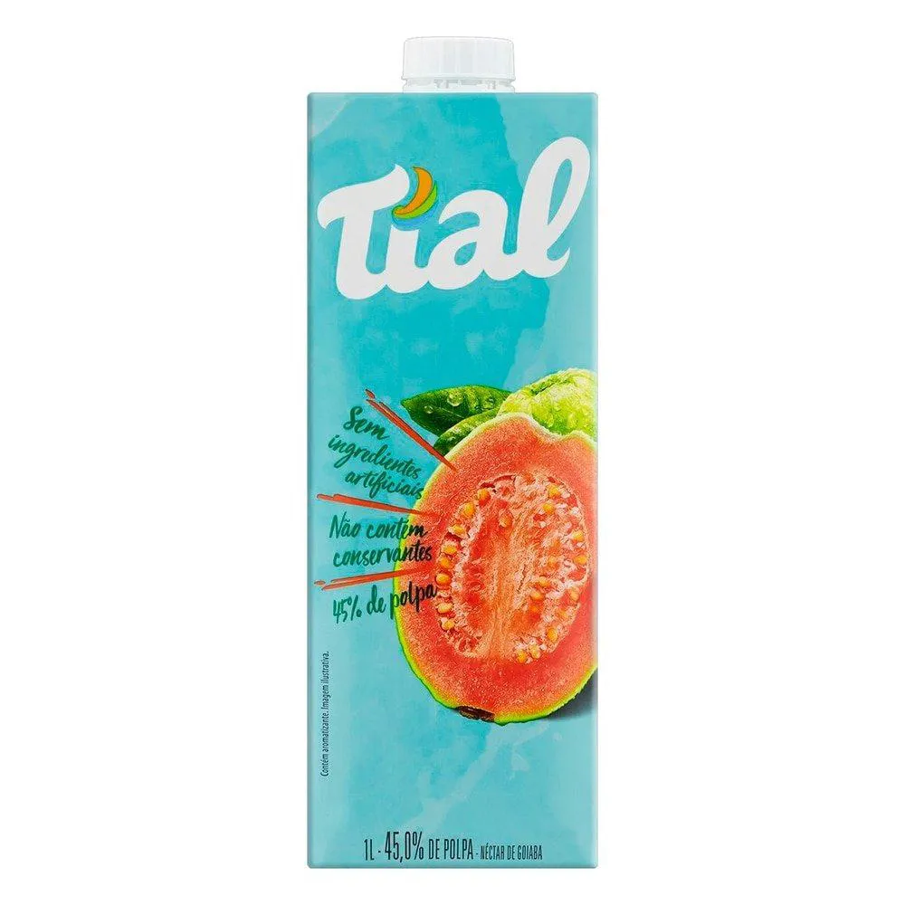 Suco Tial Néctar Goiaba 1l - Embalagem 12 unidades