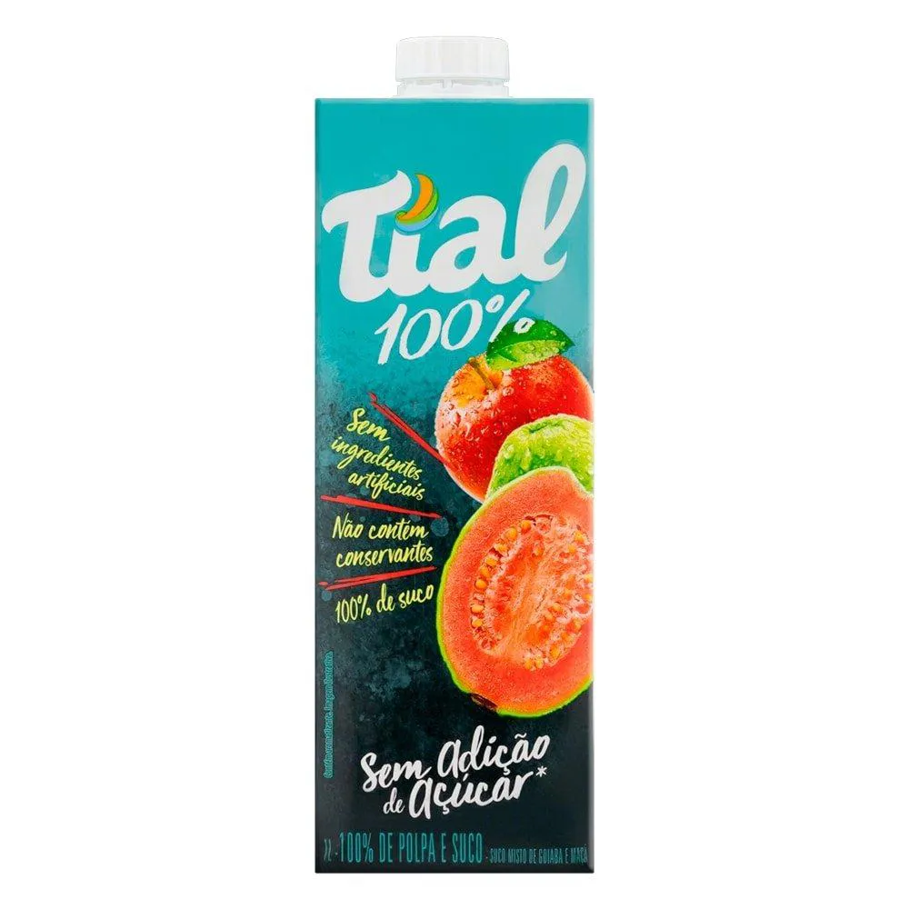 Suco Tial 100% Goiaba com Maçã 1l - Embalagem com 12 unidades