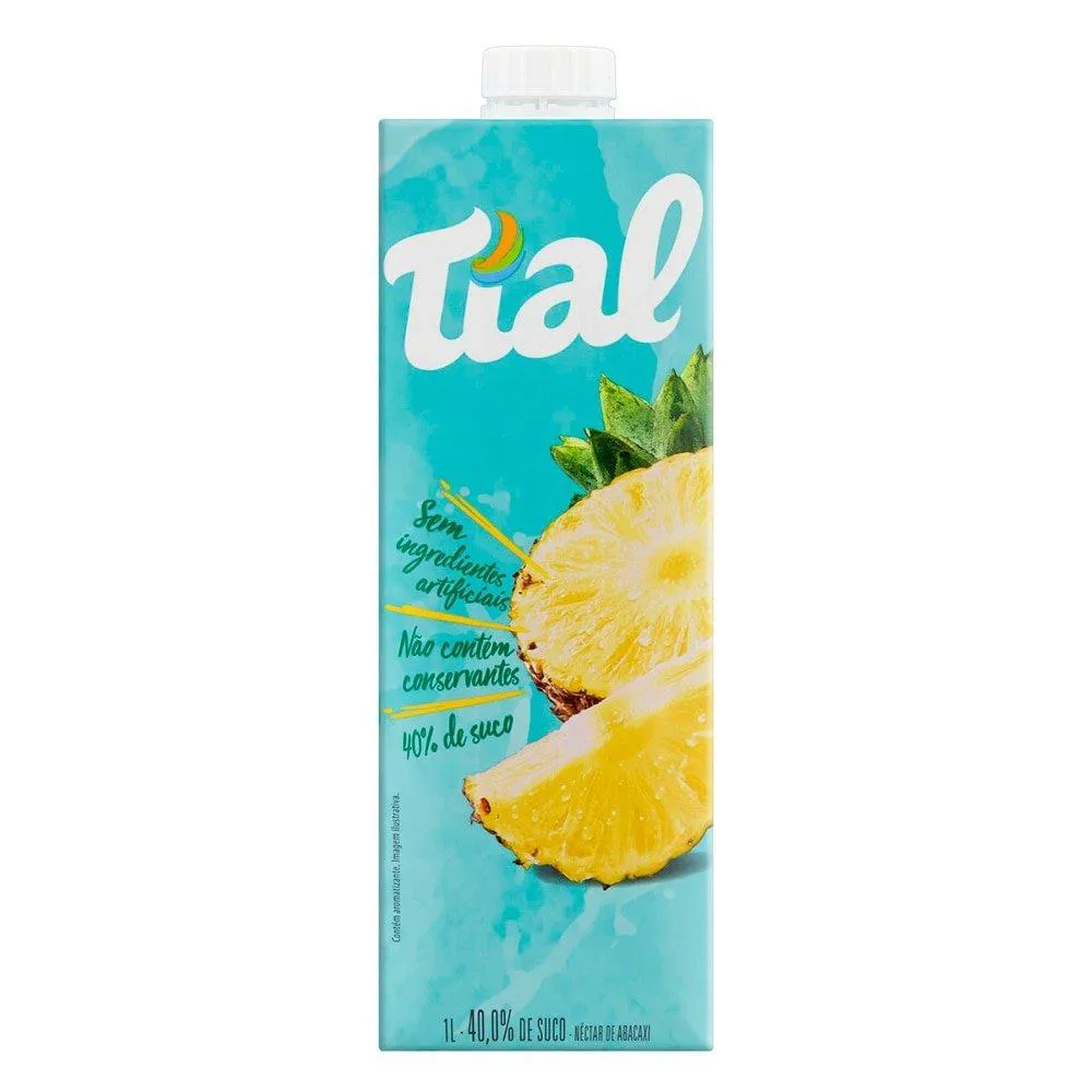 Suco Tial Nectar Abacaxi 1l - Embalagem com 12 unidades