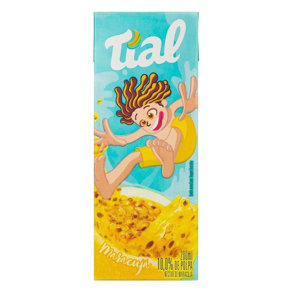 Suco Tial Kids Néctar Maracujá 200ml - Embalagem com 24 unidades