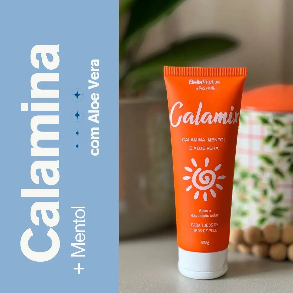 Calamix Loção Pós-sol com Calamina e Aloe Vera 120g - Bellaphytus
