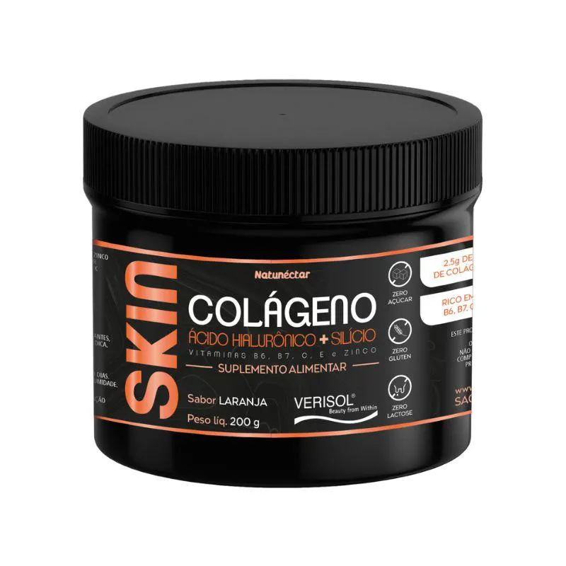 COLáGENO VERISOL EM Pó HIALURôNICO NATUNéCTAR LARANJA - 200G