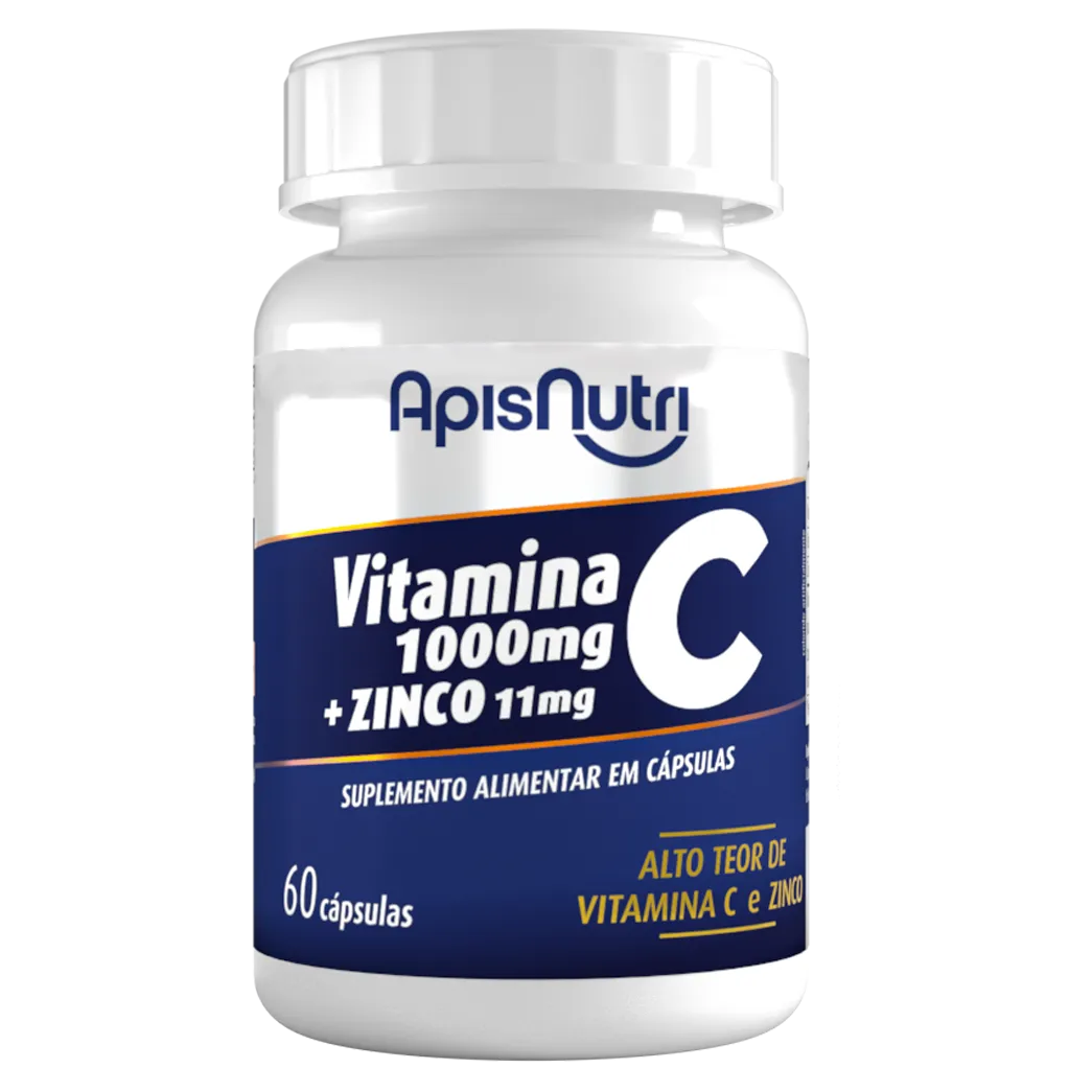 Vitamina C + Zinco 1100mg (60 caps) - Padrão: Único