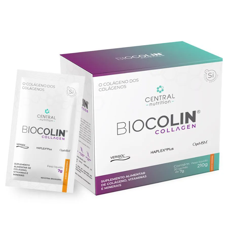 Biocolin Collagen Colágeno 7g 30 Sachês Tangerina - Central Nutrition