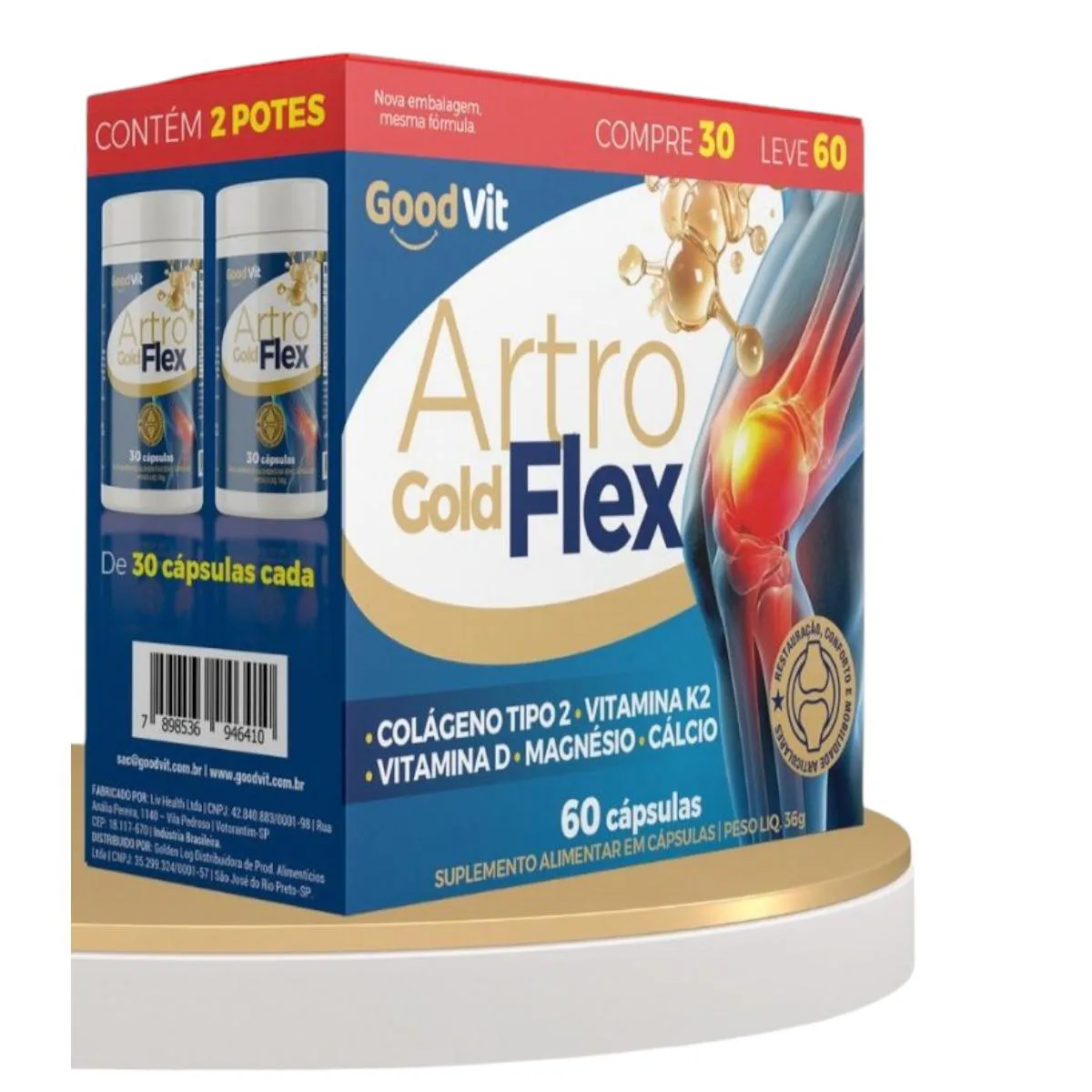 Artro Gold Flex Good Vit Compre 30Cp e Leve 60Cp