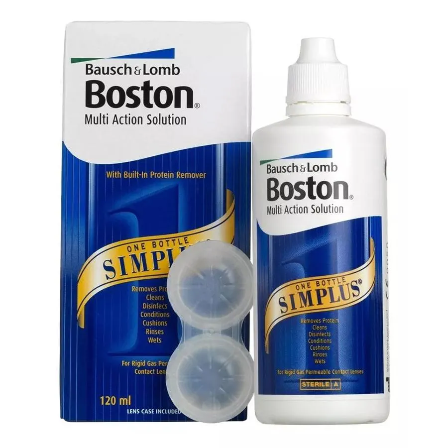 Solução Multiação para Lentes Rígidas - Boston Simplus 120ML Bausch + Lomb