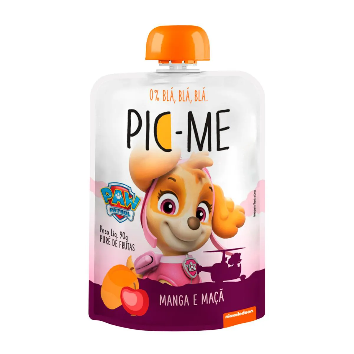 Purê de Frutas Pic-Me Patrulha Canina Manga e Maçã 90g