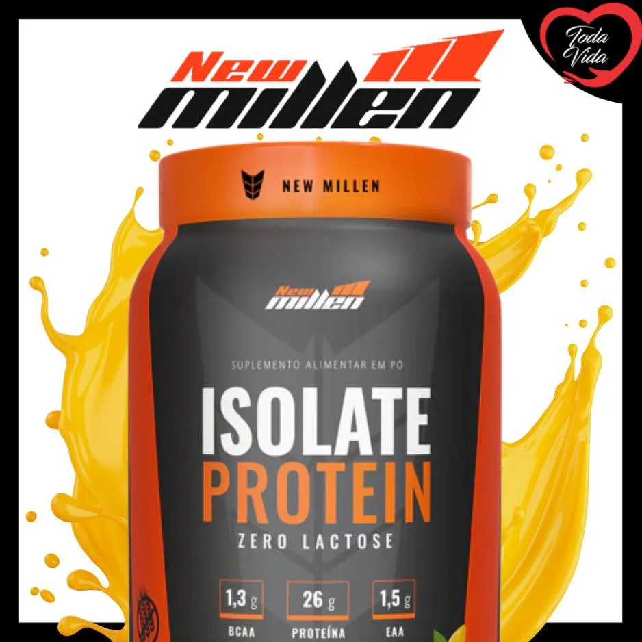 Isolate Protein New Millen 900g - Sabor Pessego e Manga