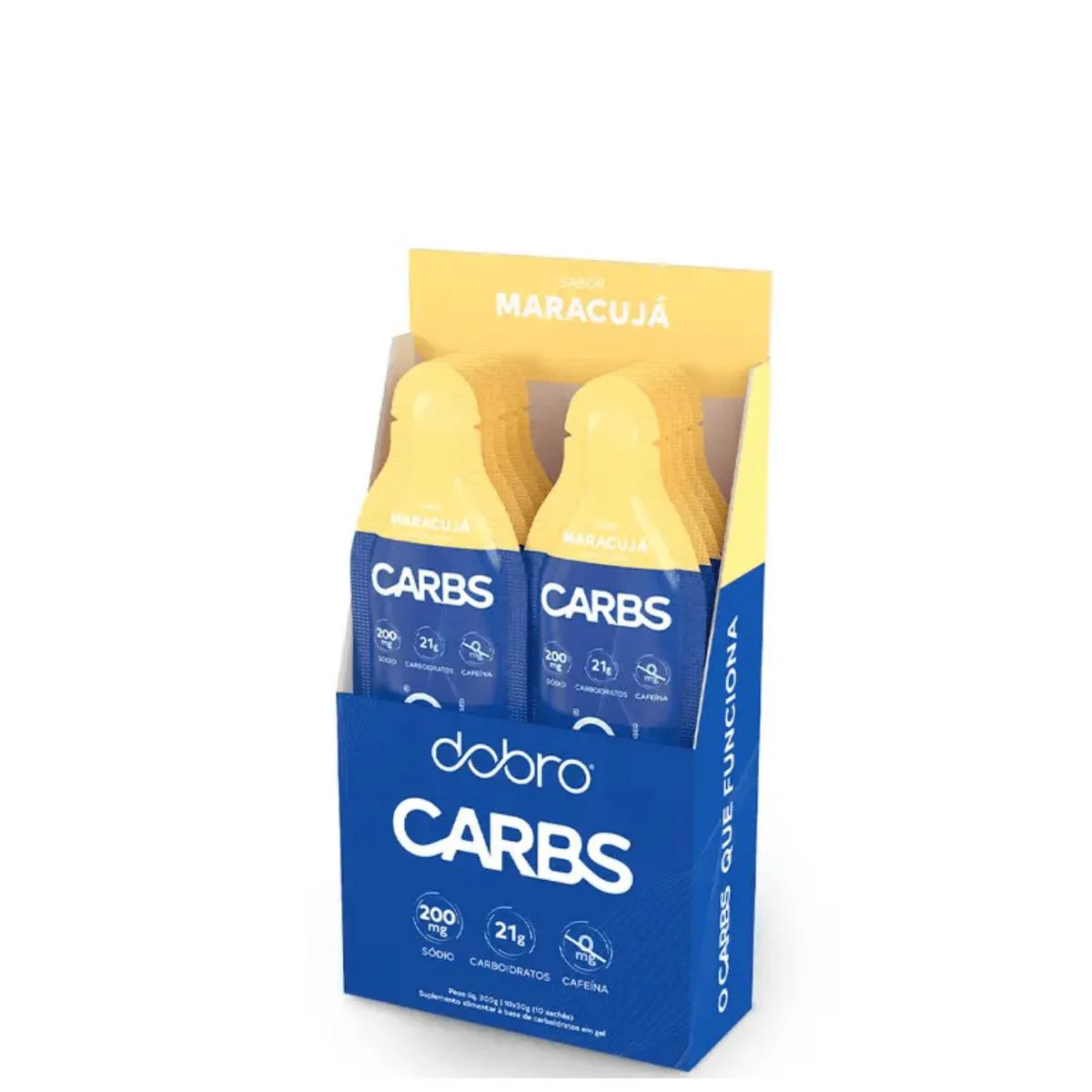 Carbs Gel sem Cafeína 10 Sachê 30G Dobro Maracujá